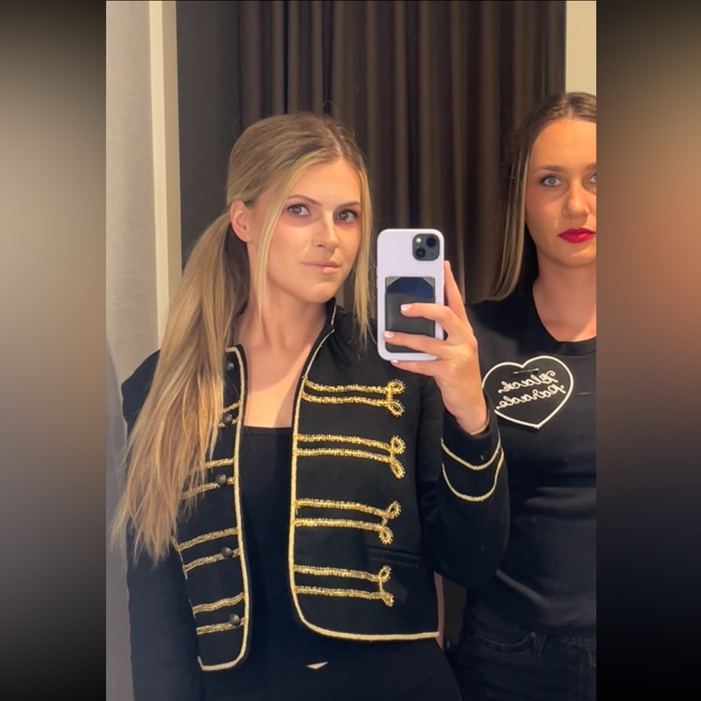 My Chemical Romance Jacket- Zara Black and Gold Embellished Blazer